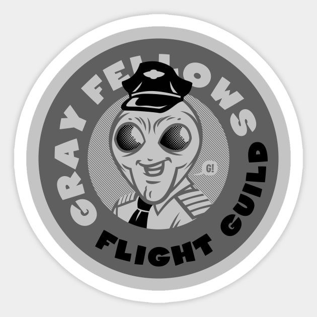 Gray Fellows Flight Guild Sticker by GiMETZCO!